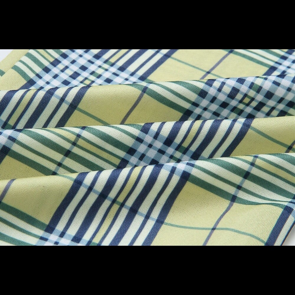 NWT Trendy Fall checkered plaid yellow trousers - Picture 4 of 4